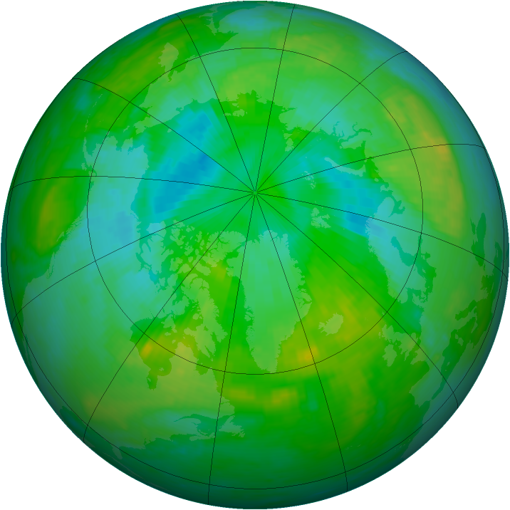 Arctic ozone map for 28 July 1994